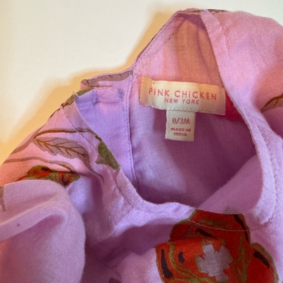 Pink Chicken Baby Girl’s Heidi Bubble Romper Size 0-3M - Picture 2 of 6